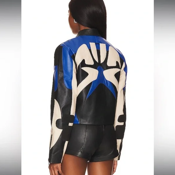 NWT DEADWOOD X REVOLVE Enduro Leather Jacket - Picture 5 of 7